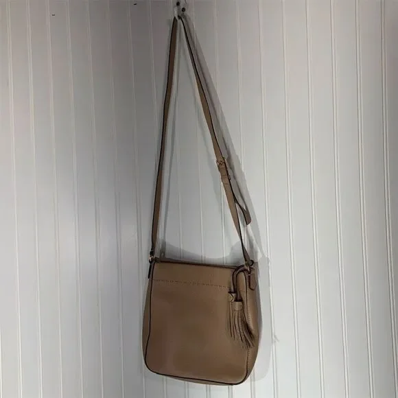 Tory Burch McGraw Crossbody Bag Devon Sand Pebbled Leather w/ Dust Bag Designer - Picture 8 of 12